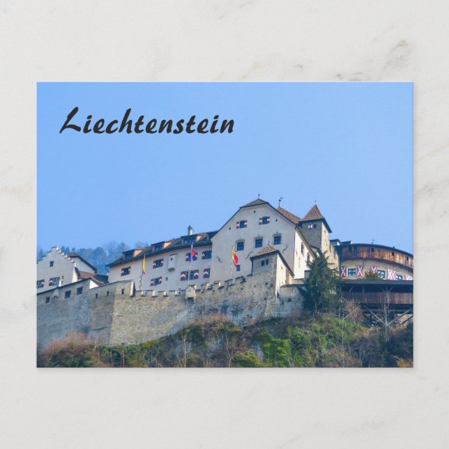 Burg Liechtenstein in Vaduz Postkarte (Vorderseite)
