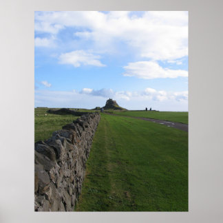 Burg Lindisfarne auf der Insel Heilige Insel Poster