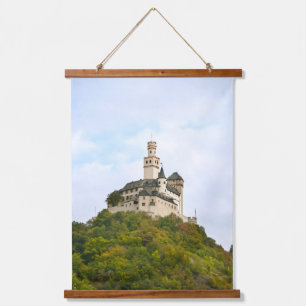 Burg Marksburg, Deutschland Wandteppich Mit Holzrahmen