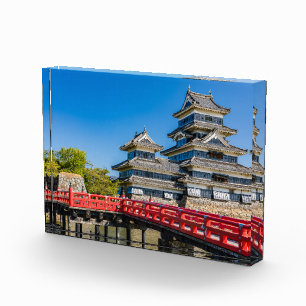 Burg Matsumoto und Brücke Fotoblock