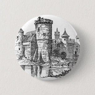 Burg Mittelalter Button