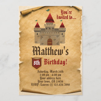 Burg Mittelalter Einladung