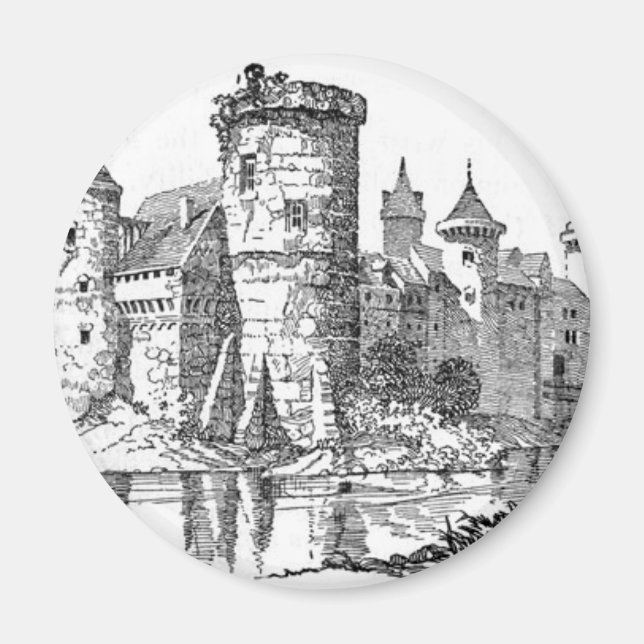 Burg Mittelalter Magnet (Vorne)