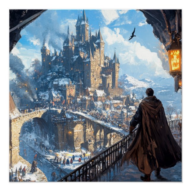 Burg Mittelalter Poster (Vorderseite)
