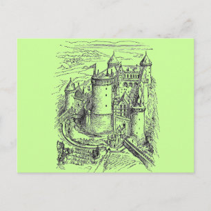 Burg Mittelalter Postkarte