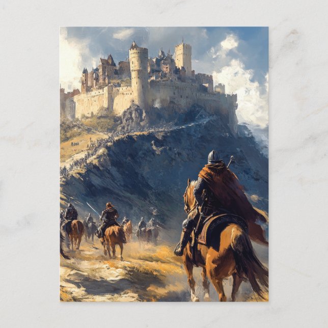 Burg Mittelalter Postkarte (Vorderseite)