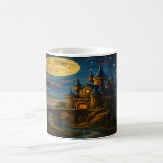 Burg Moonlit - Starry Bridge Fantasy Landschaft Kaffeetasse