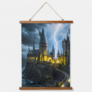 Burg Nacht Wandbehang Teppich
