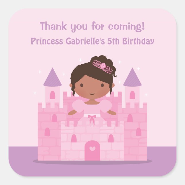 Burg Niedlich Afrikanische Prinzessin Stickers (Vorderseite)