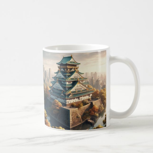 Burg Osaka Burg Japan Landschaft Kaffeetasse (Rechts)