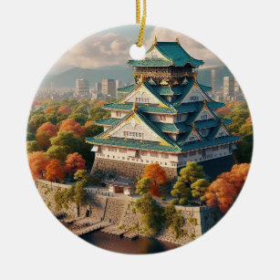 Burg Osaka Burg Japan Landschaft Keramik Ornament