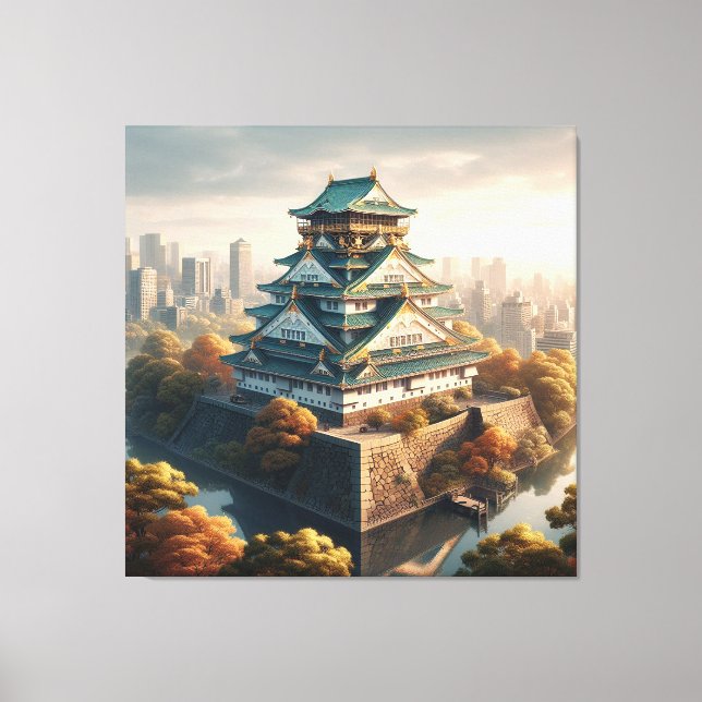Burg Osaka Burg Japan Landschaft Leinwanddruck (Vorderseite)