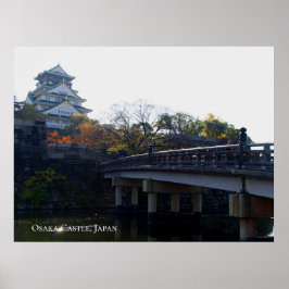 Burg Osaka von Bridge Japan Reiseziel Poster