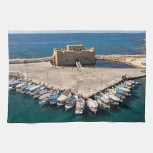 Burg Paphos Burg Hafen Teatro Sociale - Foto Geschirrtuch