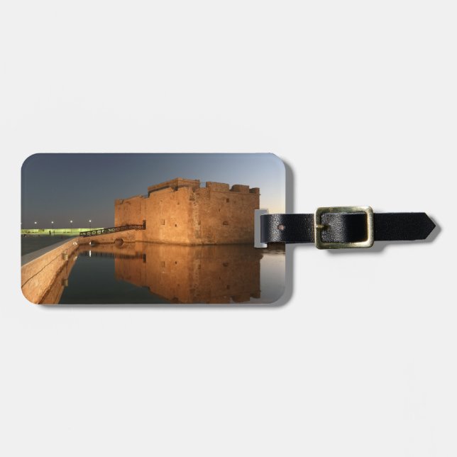 Burg Paphos und Denkmäler des Sonnenuntergangs Gepäckanhänger (Vorderseite horizontal)
