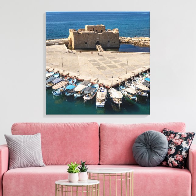 Burg Paphos und Hafen Leinwanddruck (Insitu (Wohnzimmer))