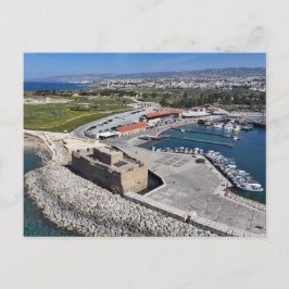 Burg Paphos und Hafen mit Leuchtturm Postkarte