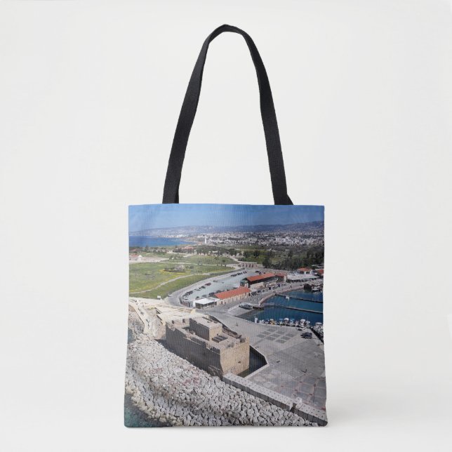 Burg Paphos und Hafen mit Leuchtturm Tasche (Vorderseite)