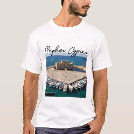 Burg Paphos und Unterschrift T-Shirt