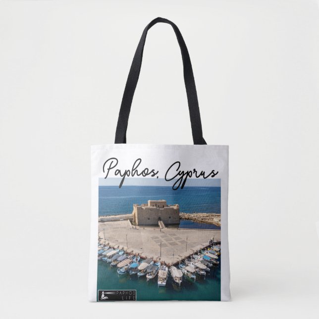 Burg Paphos und Unterschrift Tasche (Vorderseite)