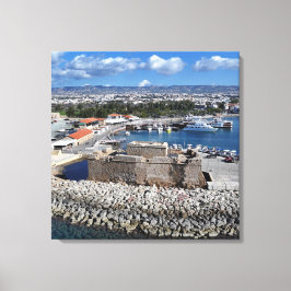 Burg Paphos vom Meer Leinwanddruck