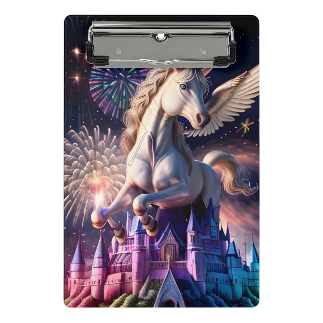 Burg Pegasus Mini Klemmbrett (Vorderseite)