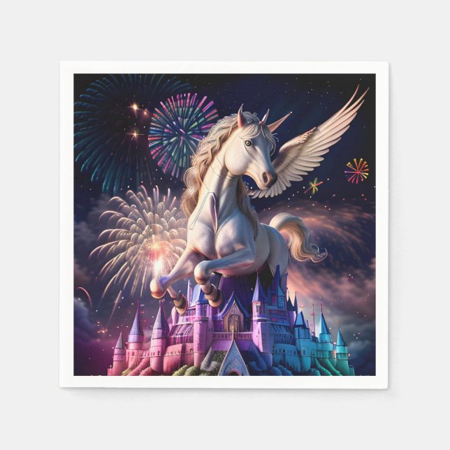 Burg Pegasus Serviette (Vorderseite)