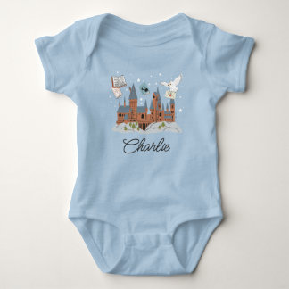Burg personalisiert Hogwarts Baby Strampler
