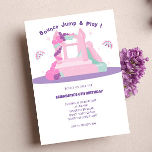 Burg Pink Bounce Einladung