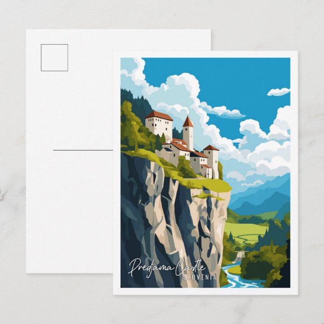 Burg Predjama Slowenischer Jahrgang Postkarte (Vorne/Hinten)