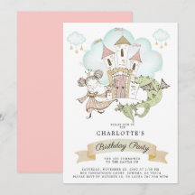 Burg Prinzessin Dragon Girl's Pink Geburtstag