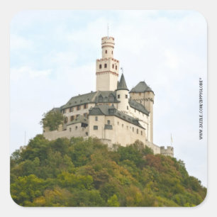 Burg Quadratischer Aufkleber