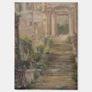 Burg Saint-Cloud Ruins Treppen Magnet