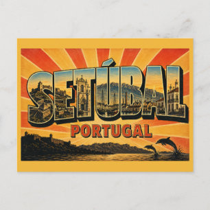 Burg Setúbal Portugal Postkarte