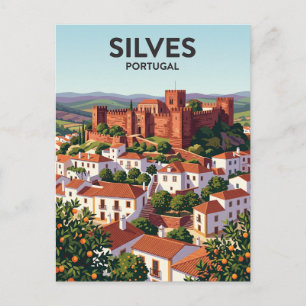Burg Silves Portugal Postkarte
