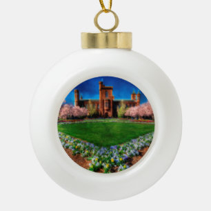 Burg Smithsonian Garden Kirchenblüten Keramik Kugel-Ornament