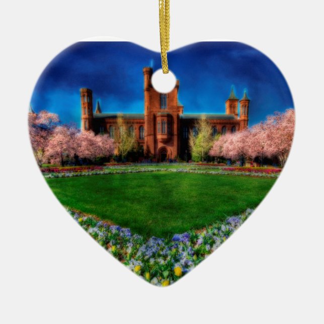 Burg Smithsonian Garden Kirchenblüten Keramikornament (Vorne)