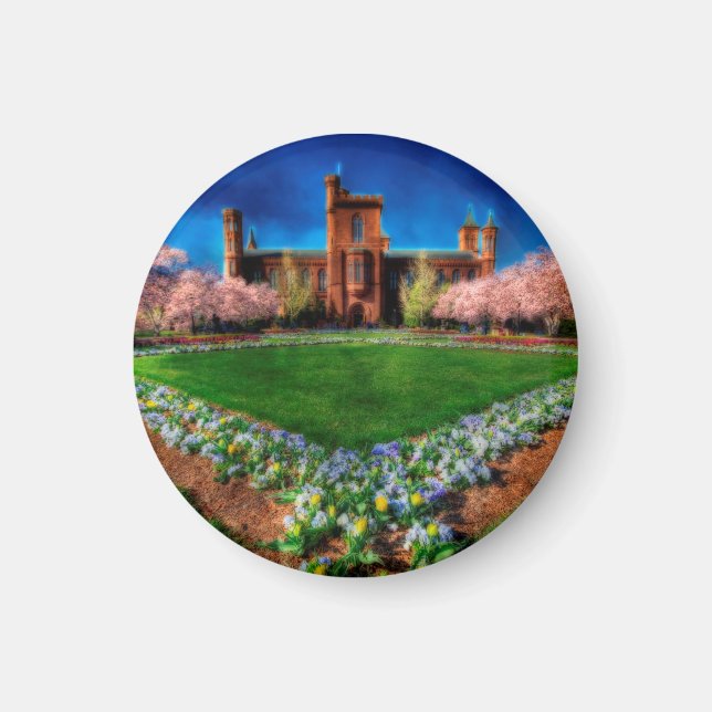 Burg Smithsonian Garden Kirchenblüten Magnet (Vorne)