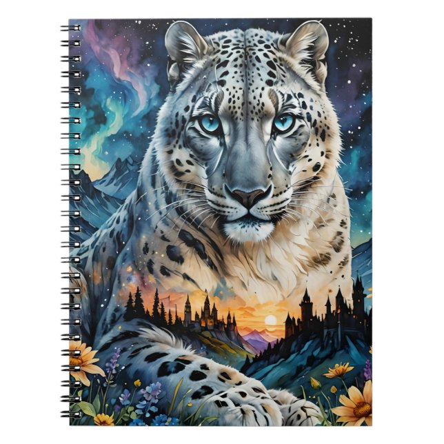 Burg Snow Leopard Notizblock (Vorderseite)