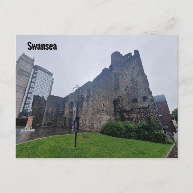 Burg Swansea / Castell Abertawe Postkarte (Vorderseite)