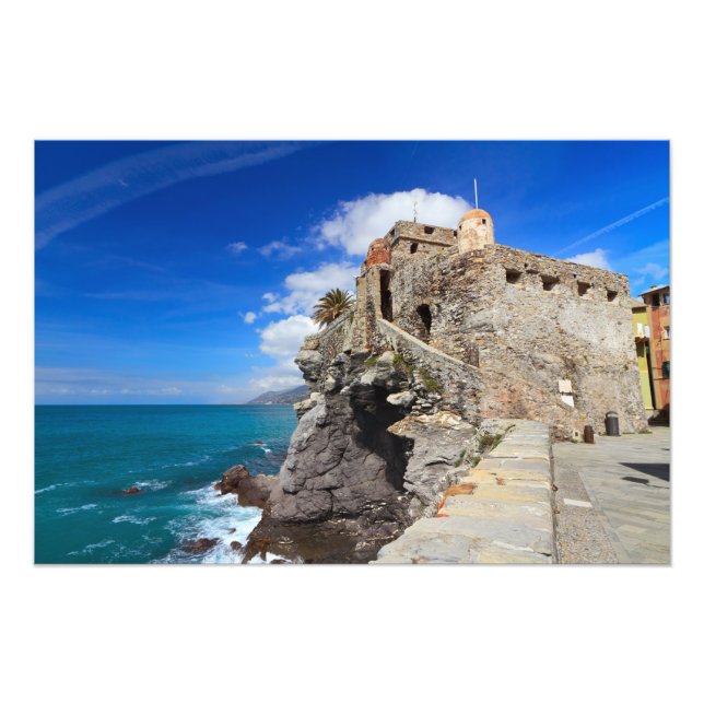 Burg von Camogli Fotodruck (Vorne)