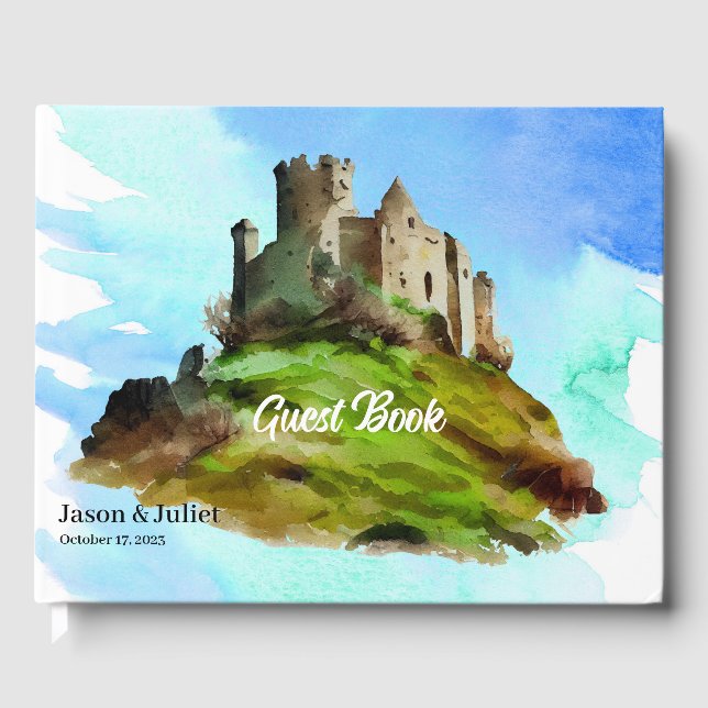 Burg Wasserfarbe Gästebuch (Vorderseite)
