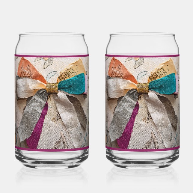 Burgandy Bow Soda Glass Dosenglas (Vorderseite)