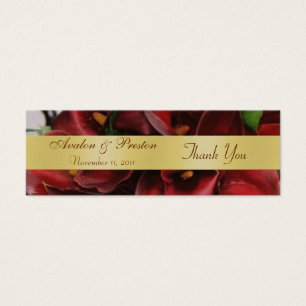 Burgandy Red Cali Lilies Floral Wedding Favor Bali