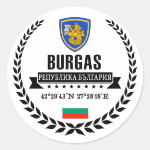 Burgas Runder Aufkleber