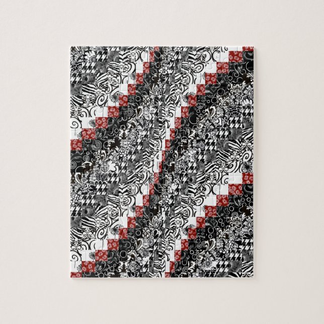 Burgello Steppdecken-Muster fertigen rotes (Vertikal)