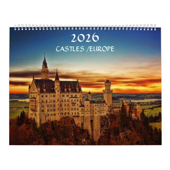 Burgen in Europa 2024 Kalender (Titelbild)