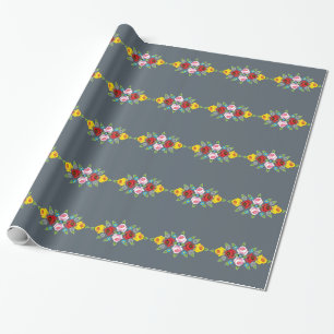 Burgen - Traditioneller Canal Folk Geschenkpapier