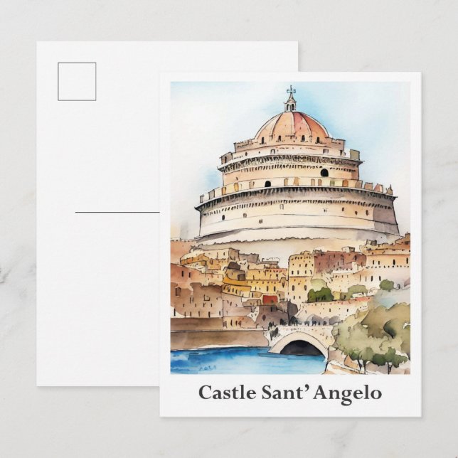 Burgen von Castel San Gottardo Postkarte (Vorne/Hinten)