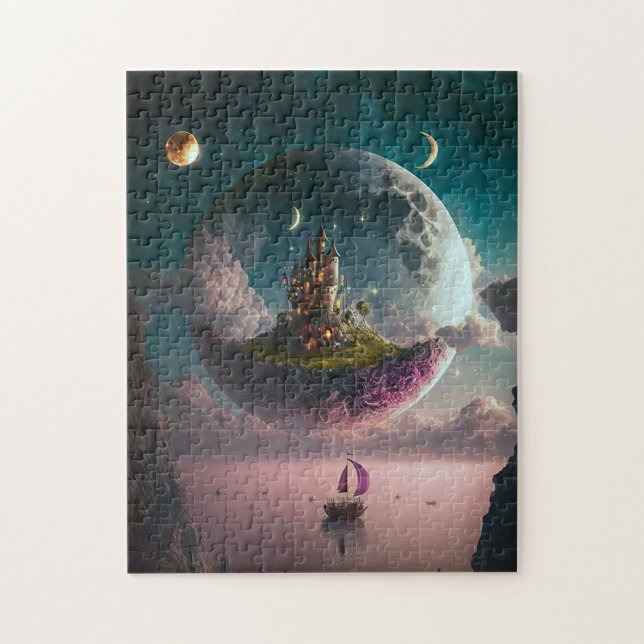 Burgen von Monte Fantasy Kunst, Dichtung und Musik (Vertikal)